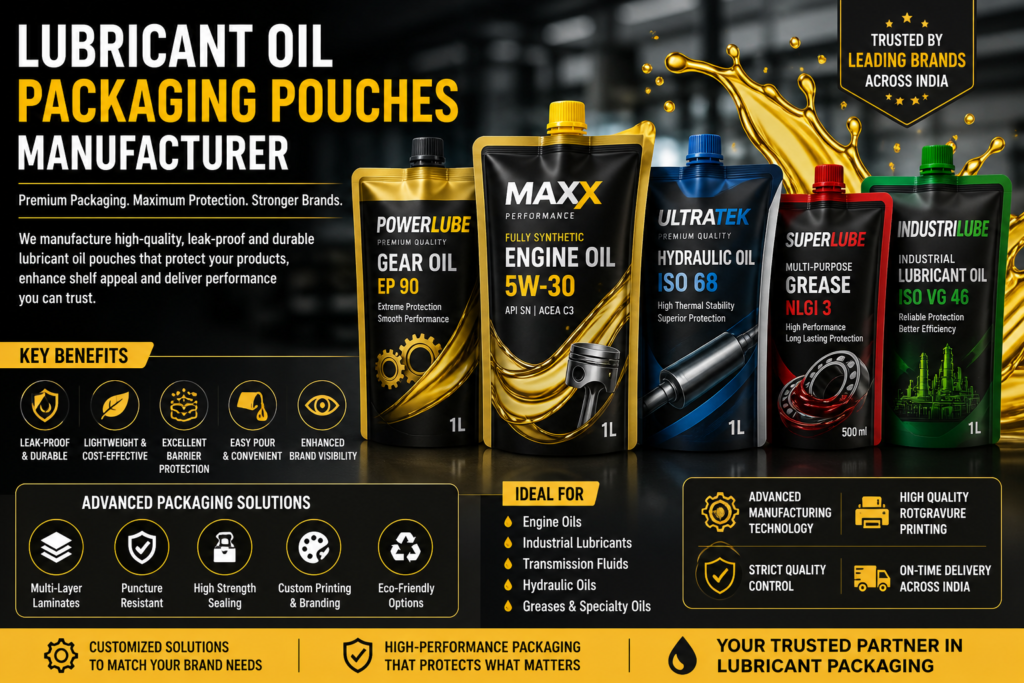 Lubricant Oil Packaging Pouches Manufacturer