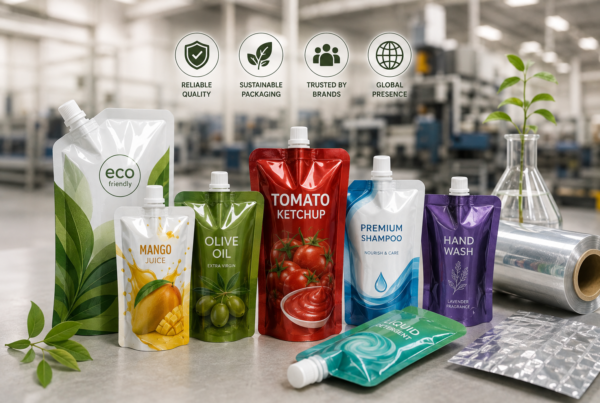 Spout Packaging Company in India Custom Spout Pouches from Kanodia Technoplast